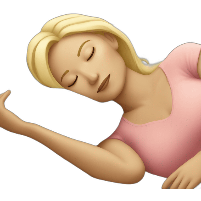 blonde woman sleeping emoji