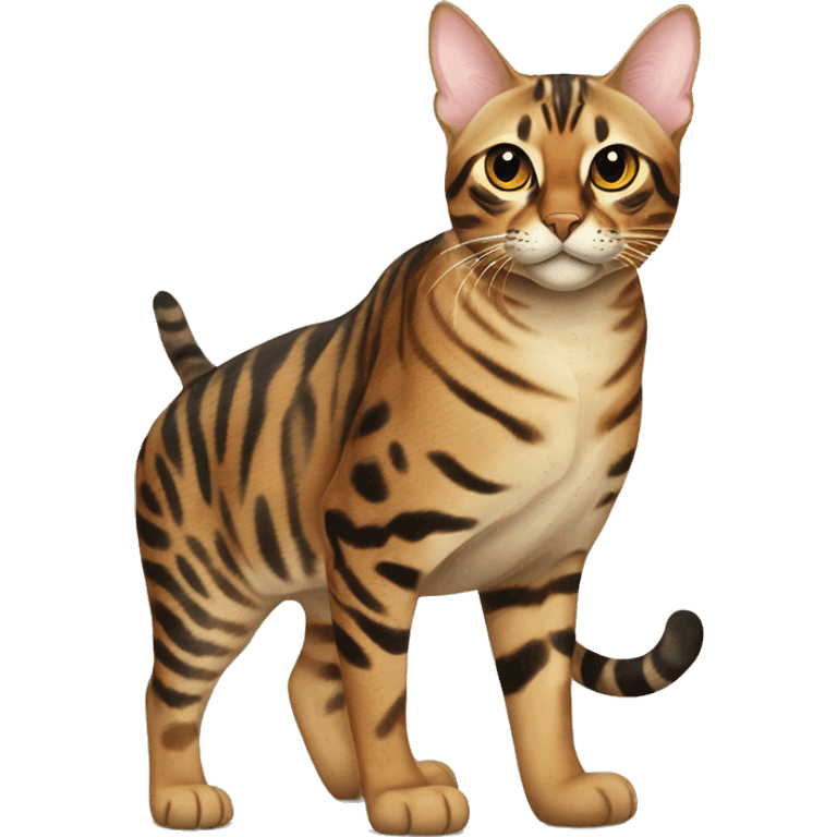 Bengal cat with rad butterfly  emoji