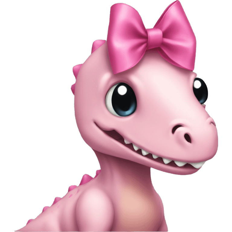 Dinosaur with pink bow  emoji