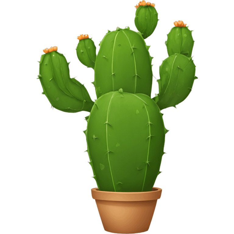 single flat Nopal without pot emoji