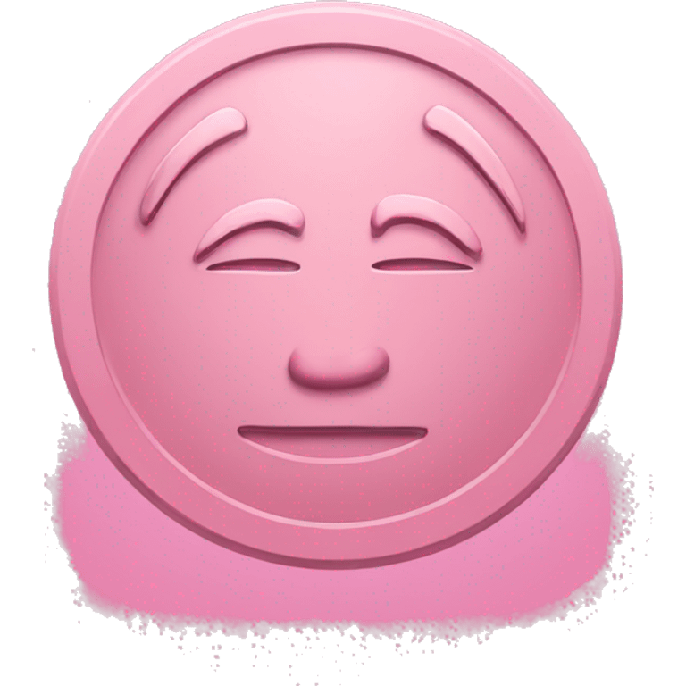 Pink coin emoji