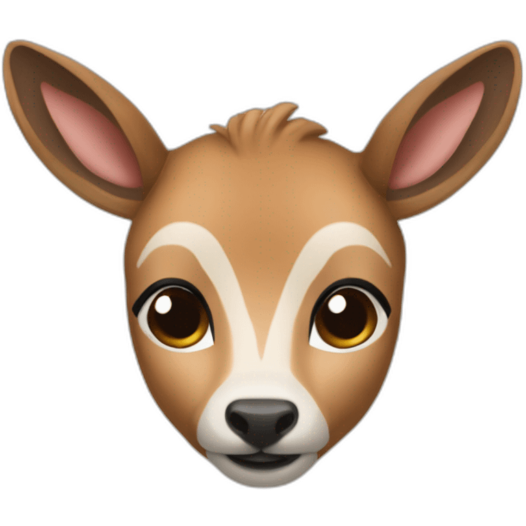 Biche qui fronce les sourcils de colère  emoji