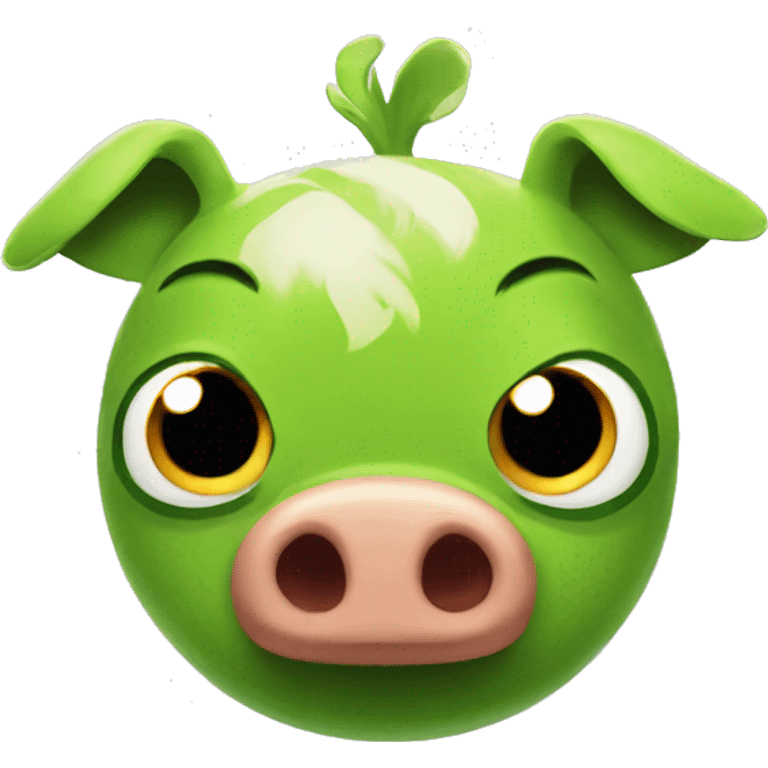 The green pig from Angry Birds emoji