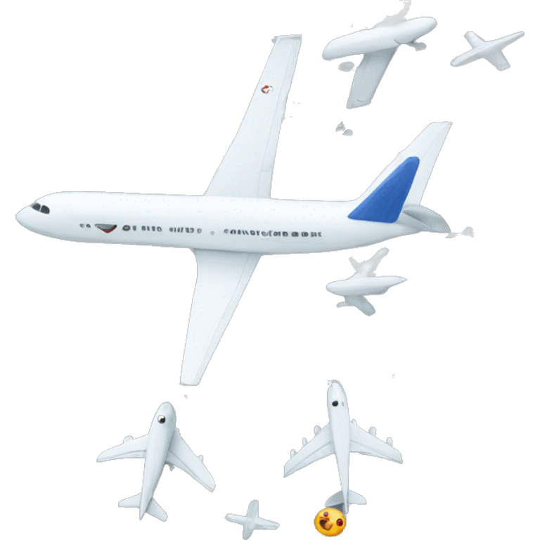 multiple planes flying around the world emoji