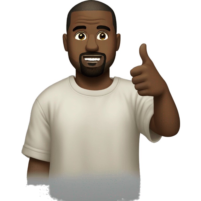 Kanye west giving thumbs up emoji