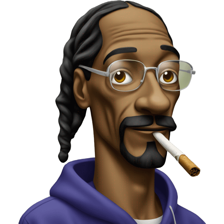 Snoop dogg with a blunt emoji