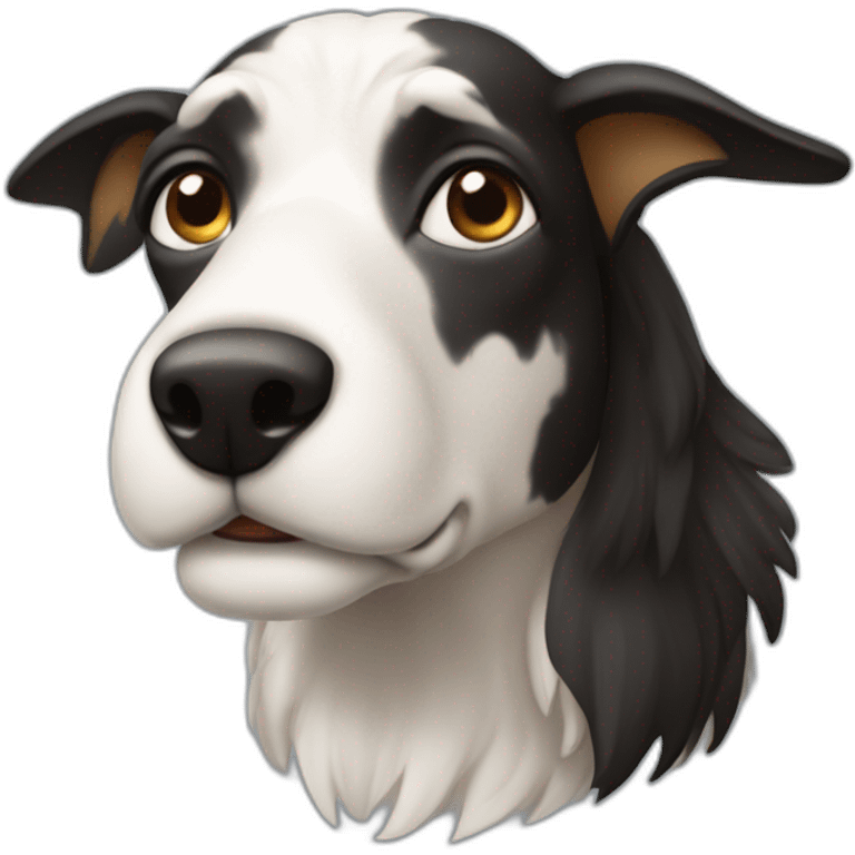 Chien sur le dos d'une chevre emoji