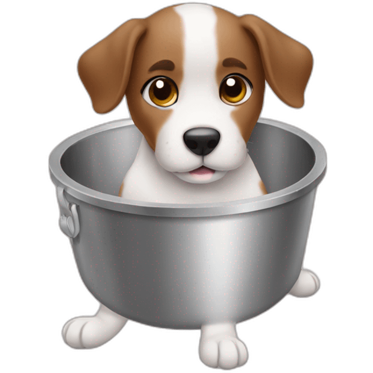 puppy using sieve emoji