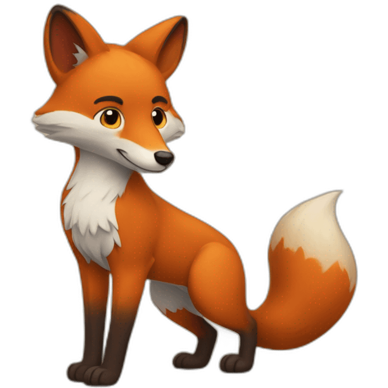 un renard qui fai un coeur emoji