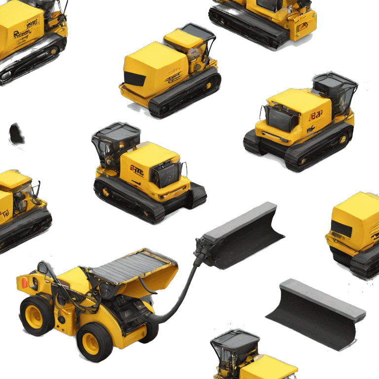 Asphalt paver machine in action emoji