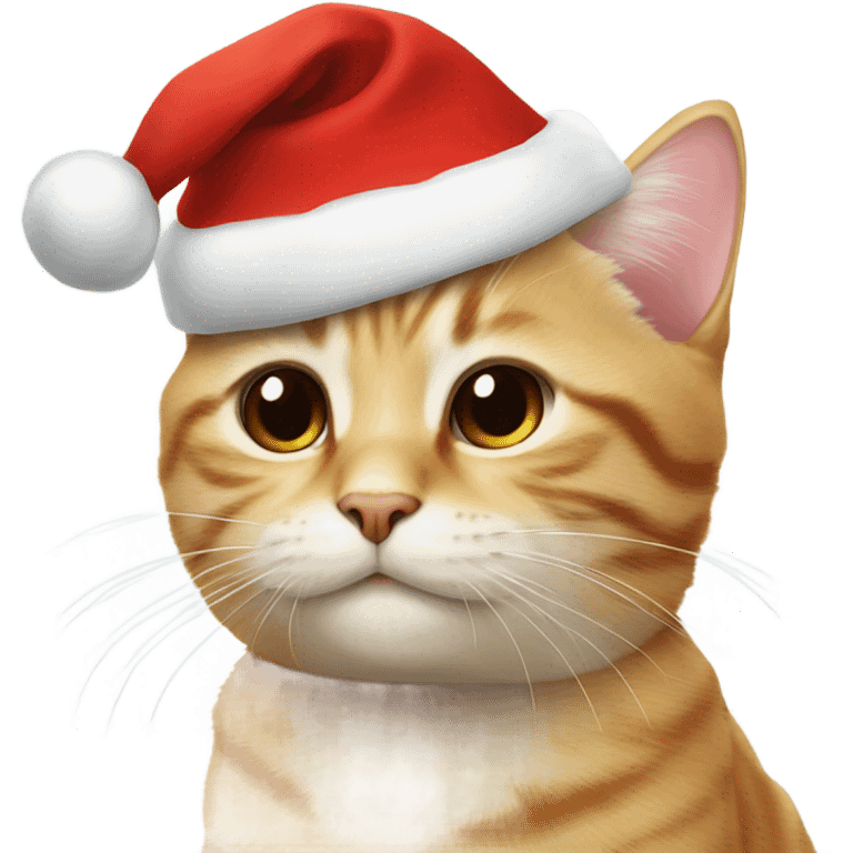 Christmas hat on a cat cute  emoji