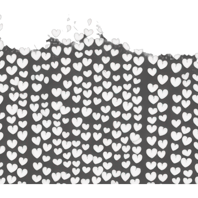 black and white hearts emoji