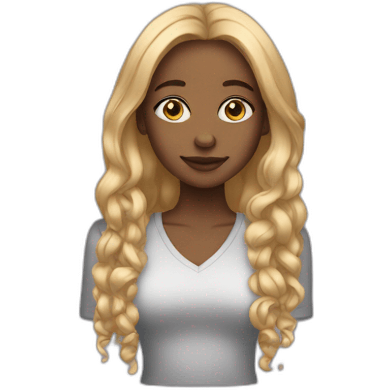 light skin black girlfriend  emoji