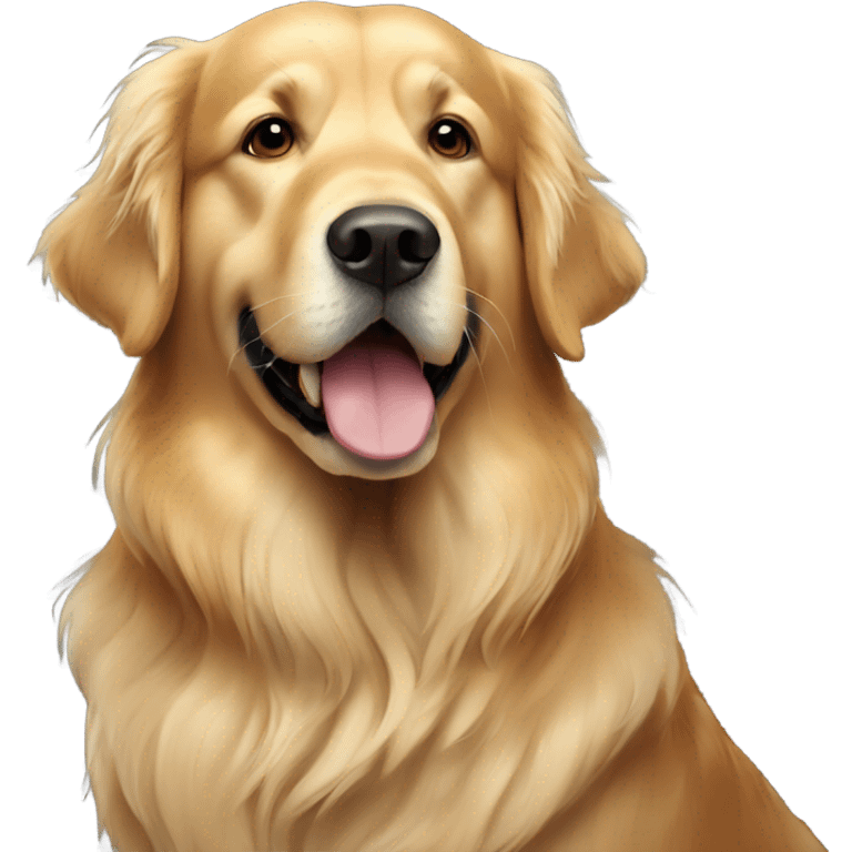 Older large Golden retriever  emoji