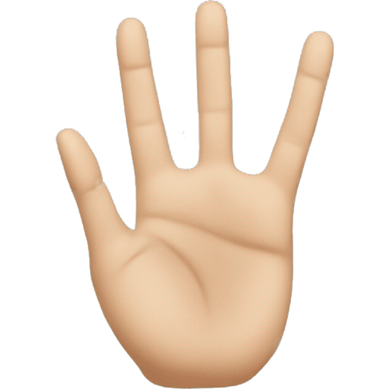 hand in the shape of a 'U' emoji