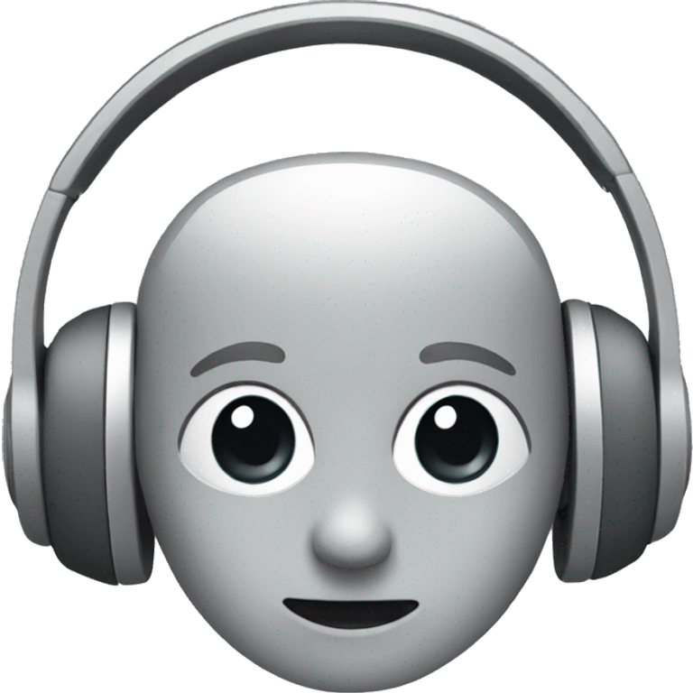 grey headphones emoji