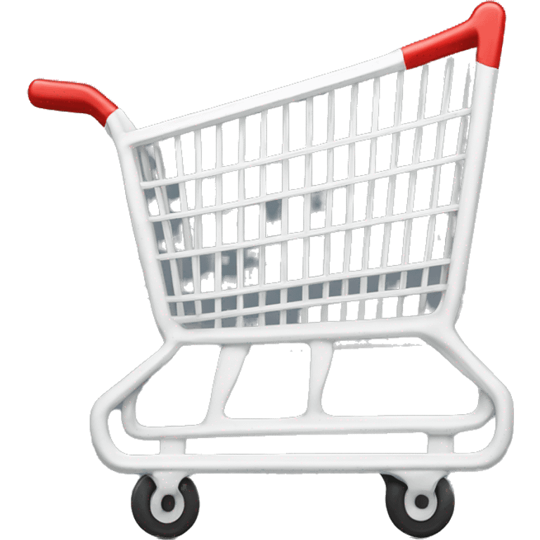 Realistic isolated target shopping cart emoji