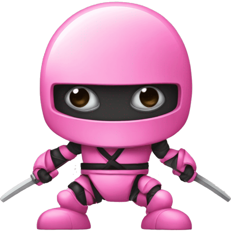 simple pink ninja robot emoji