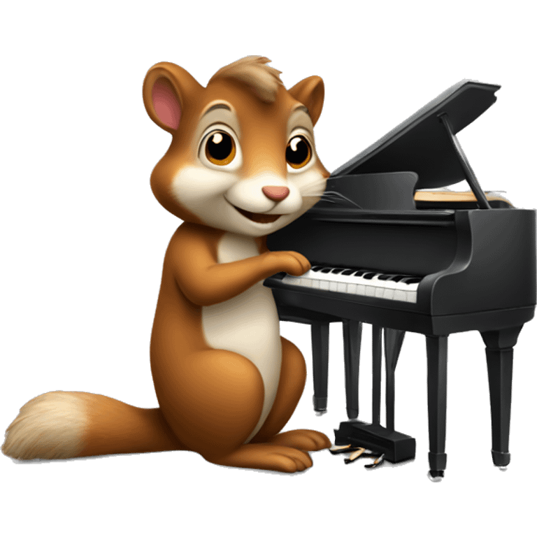 Squirel playing piano emoji