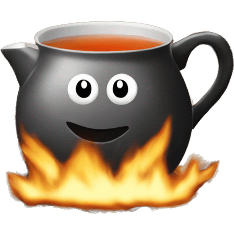 Tea on the firewood emoji