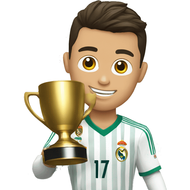 Cristiano Ronaldo taking the cup emoji