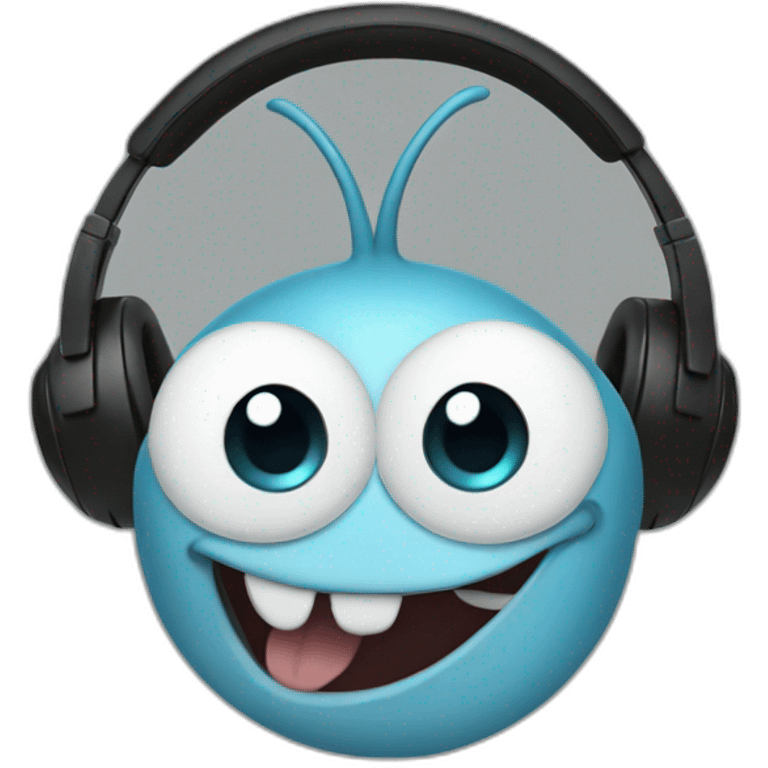 OGGY from Oggy and the cockroaches with headphones  emoji