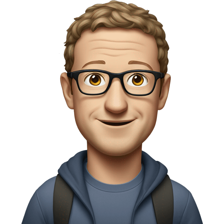 mark zuckerberg in glasses runs left full body emoji