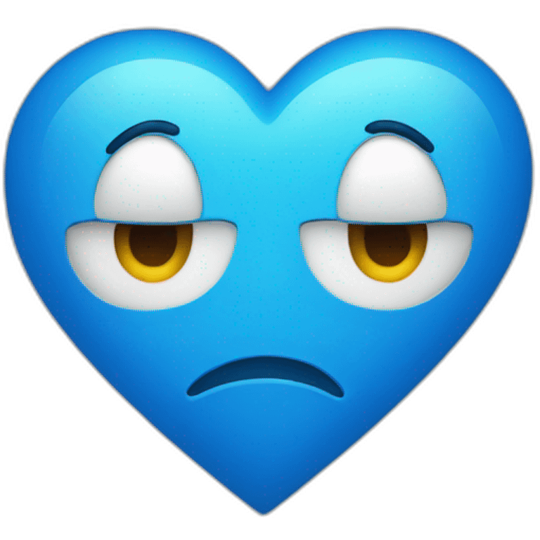 Blue heart emoji. emoji