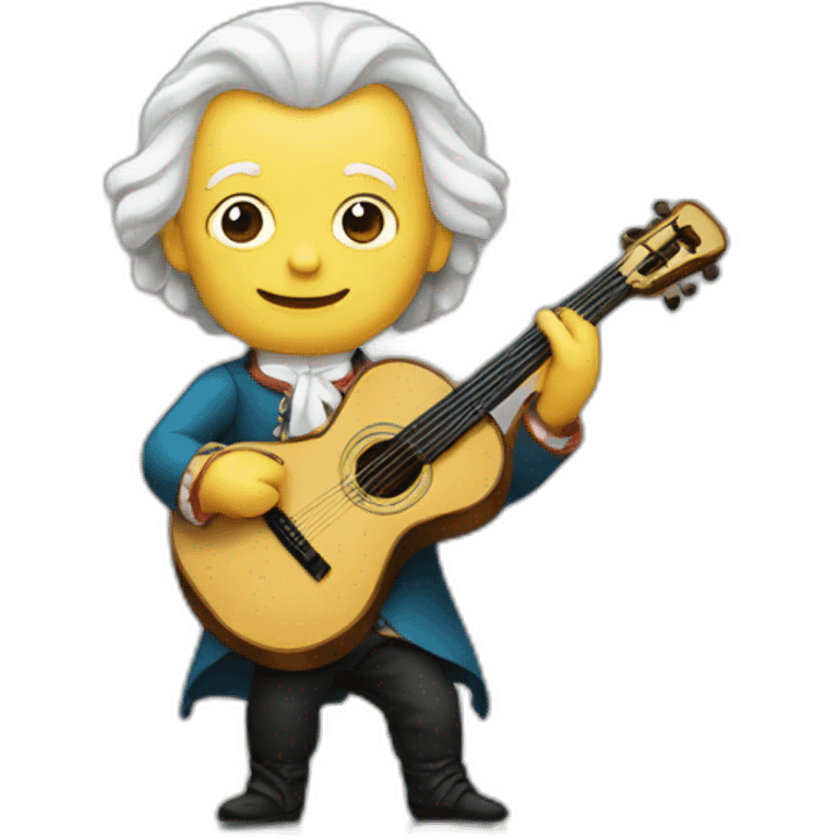 Mozart playing guitare emoji