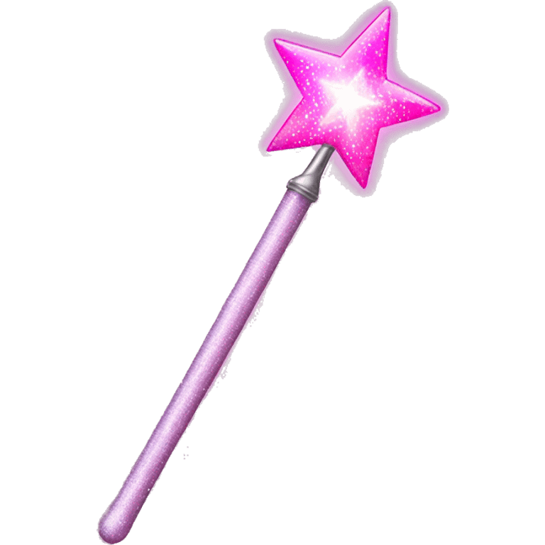 Pink magic wand with sparkles  emoji