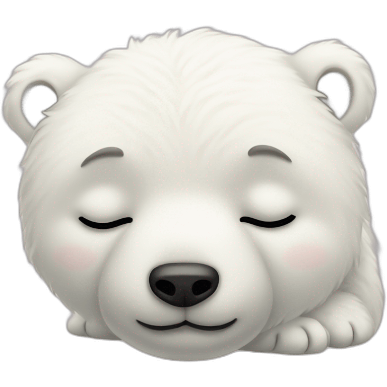 baby polar bear sleeping emoji