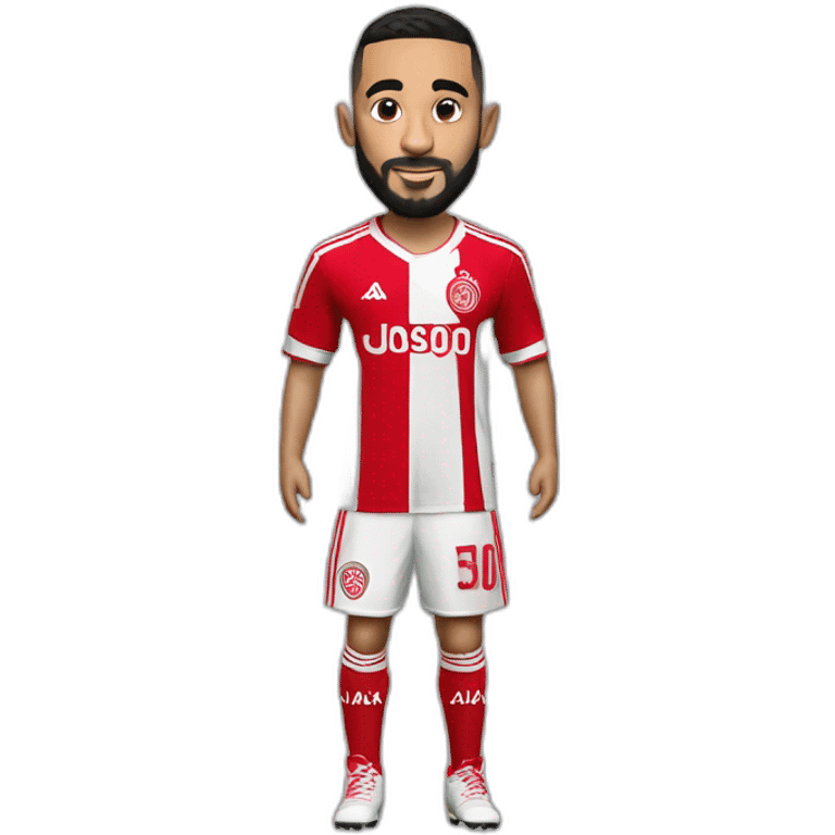 hakim  ziyech with ajax jersey emoji