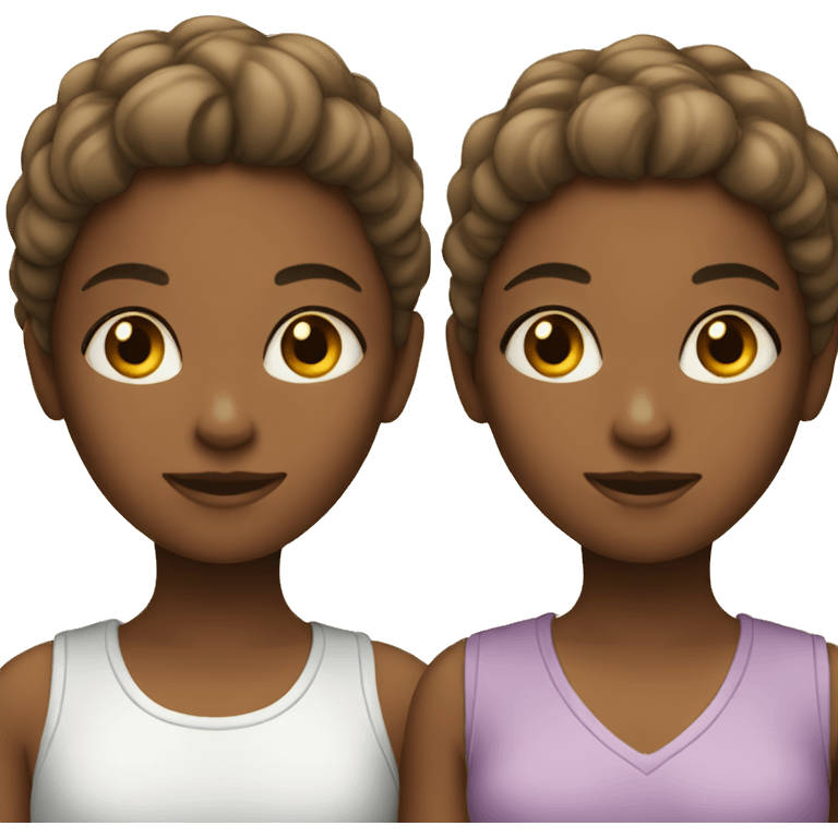 Two girls together  emoji