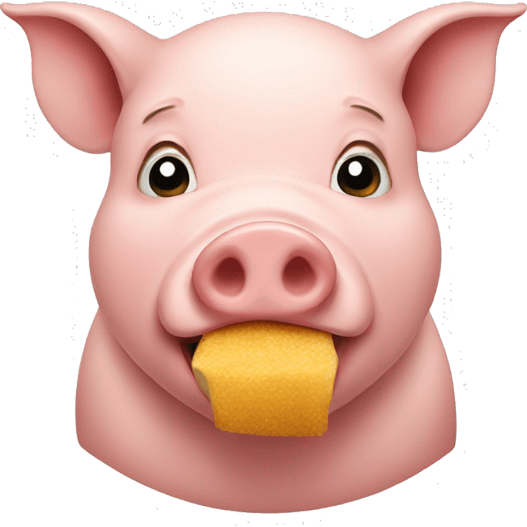 Pig eating  emoji