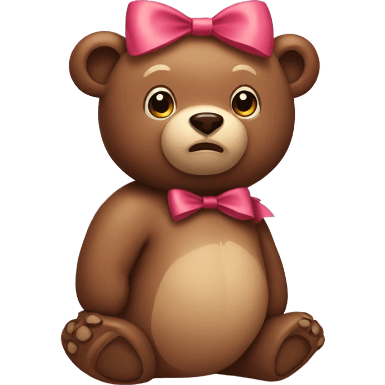 Bear with bow emoji