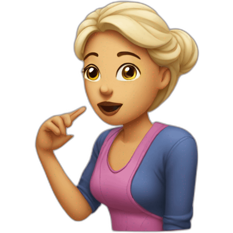 woman blowing a kiss emoji