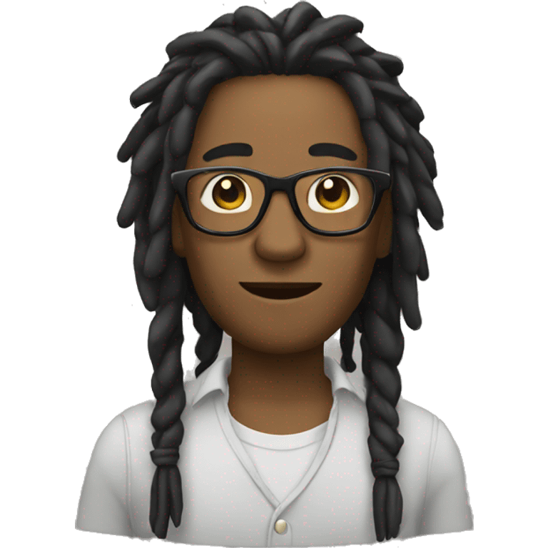 man with dreadlocks and glasses emoji