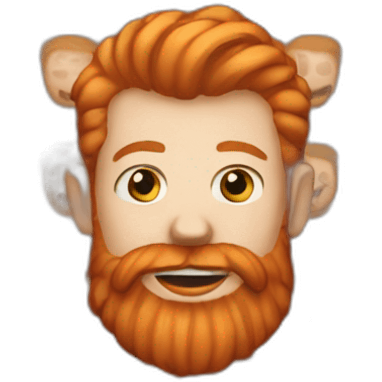 Ginger emoji with blackberry beard emoji