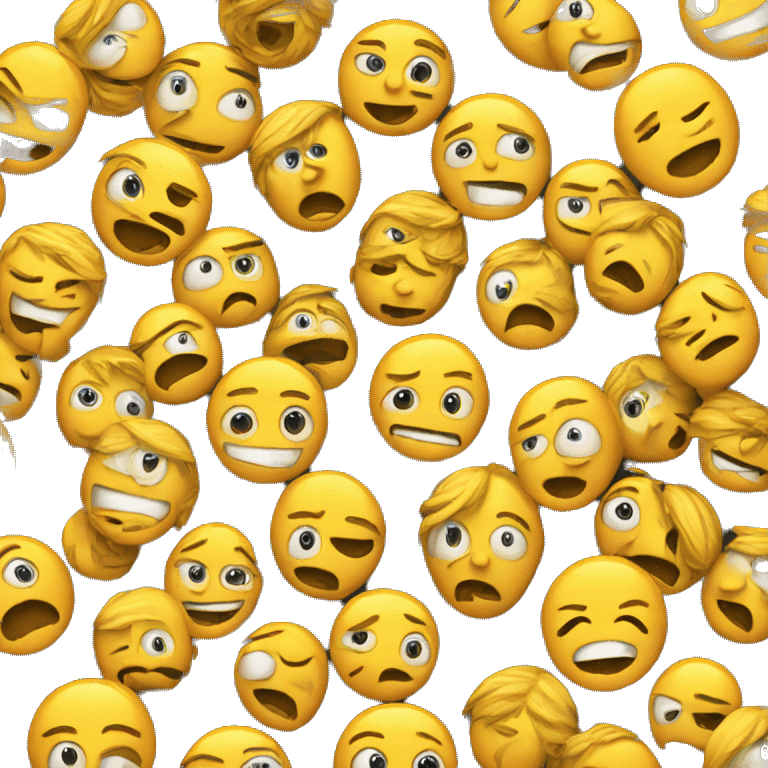 A emoji yellow face tweaking  emoji