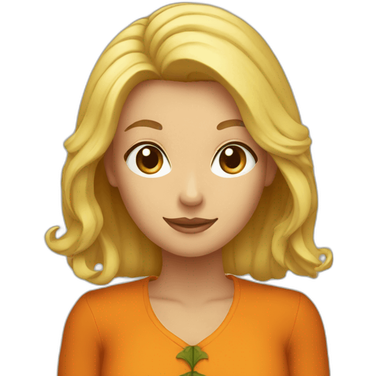 blonde pumpkin emoji