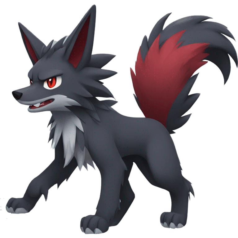 Zoroark-Mightyena-Zorua full body emoji