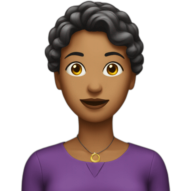 A woman in a party emoji