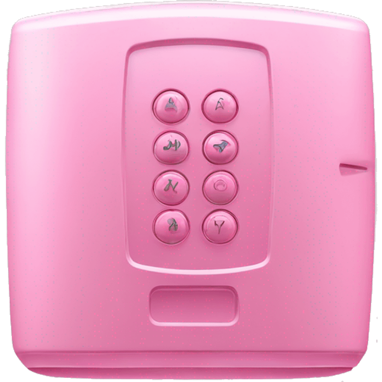 Pink security alarm system emoji