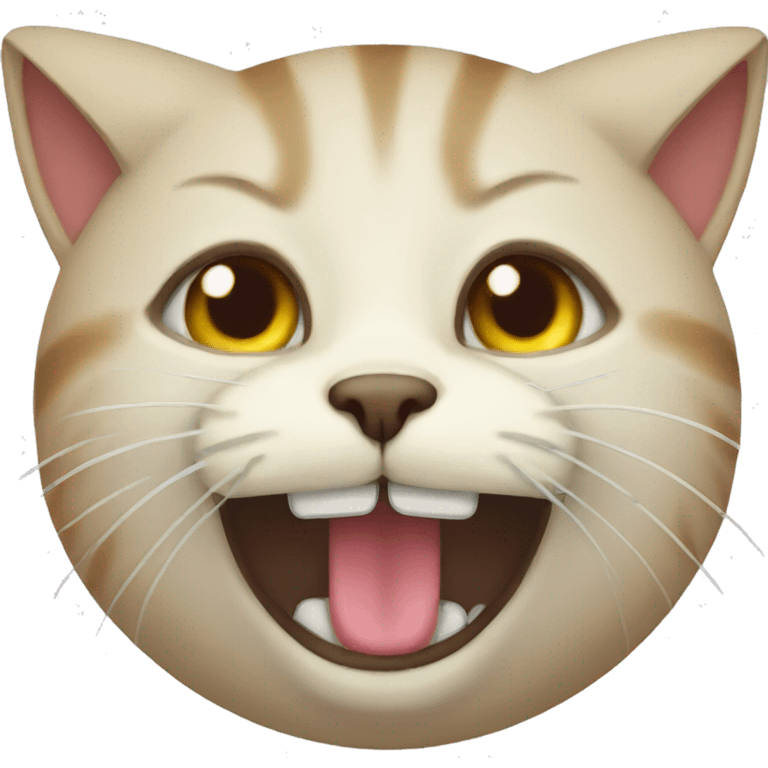 a cat with a stupid face emoji