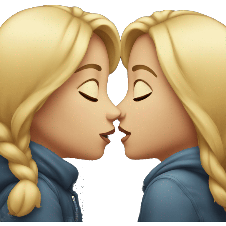 two girls kissing emoji