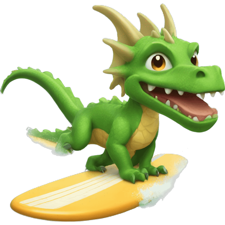 surfing dragon emoji