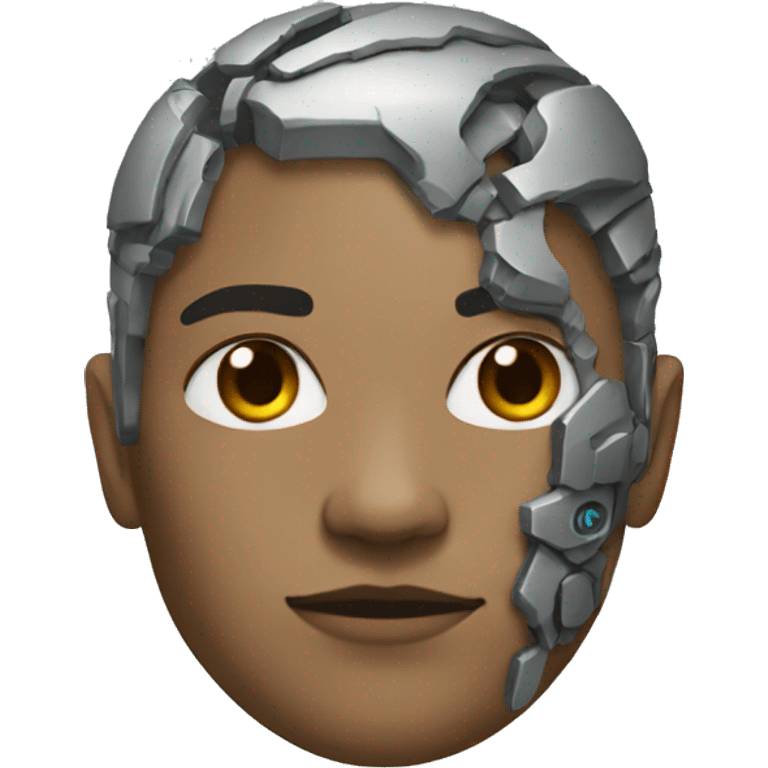 half cyborg half human emoji