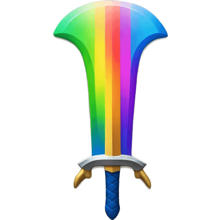 Rainbow sword emoji