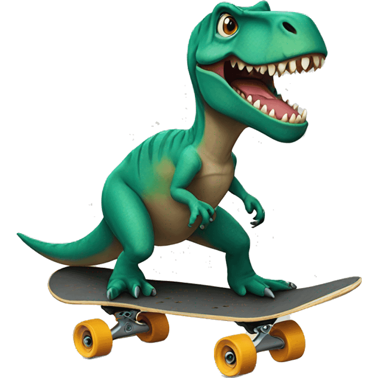 Trex on a skateboard  emoji