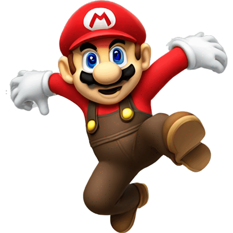 Super Mario jumping emoji